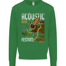 Acoustic Music Country & Western Guitar Mens Sweatshirt Jumper Irish Green