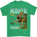 Acoustic Music Country & Western Guitar Mens T-Shirt 100% Cotton Irish Green