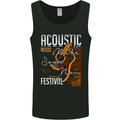 Acoustic Music Country & Western Guitar Mens Vest Tank Top Black