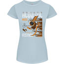 Acoustic Music Country & Western Guitar Womens Petite Cut T-Shirt Light Blue