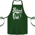 Addicted Ink Tattoo Tattooist Biker Art Cotton Apron 100% Organic Forest Green