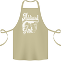 Addicted Ink Tattoo Tattooist Biker Art Cotton Apron 100% Organic Khaki