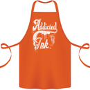 Addicted Ink Tattoo Tattooist Biker Art Cotton Apron 100% Organic Orange