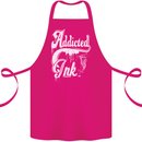 Addicted Ink Tattoo Tattooist Biker Art Cotton Apron 100% Organic Pink