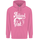 Addicted Ink Tattoo Tattooist Biker Art Mens 80% Cotton Hoodie Azelea