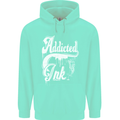Addicted Ink Tattoo Tattooist Biker Art Mens 80% Cotton Hoodie Peppermint