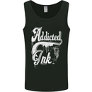 Addicted Ink Tattoo Tattooist Biker Art Mens Vest Tank Top Black