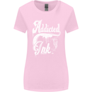 Addicted Ink Tattoo Tattooist Biker Art Womens Wider Cut T-Shirt Light Pink