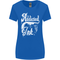 Addicted Ink Tattoo Tattooist Biker Art Womens Wider Cut T-Shirt Royal Blue