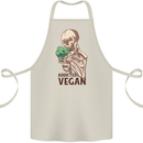 Addicted Vegan Skeleton Eating Vegetables Cotton Apron 100% Organic Natural