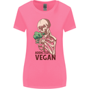 Addicted Vegan Skeleton Eating Vegetables Womens Wider Cut T-Shirt Azalea