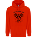 Addicted to Ink Tattoo Artist Childrens Kids Hoodie Bright Red
