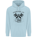 Addicted to Ink Tattoo Artist Childrens Kids Hoodie Light Blue