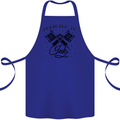 Addicted to Ink Tattoo Artist Cotton Apron 100% Organic Royal Blue
