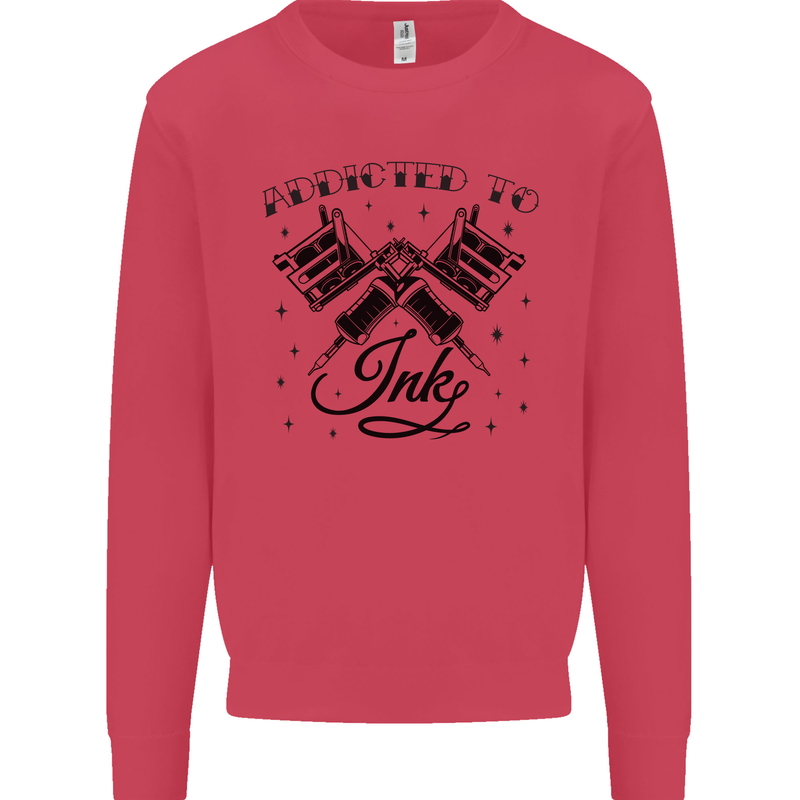 Addicted to Ink Tattoo Artist Kids Sweatshirt Jumper Heliconia