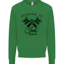 Addicted to Ink Tattoo Artist Kids Sweatshirt Jumper Irish Green