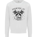 Addicted to Ink Tattoo Artist Kids Sweatshirt Jumper White