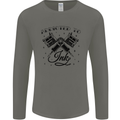 Addicted to Ink Tattoo Artist Mens Long Sleeve T-Shirt Charcoal
