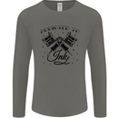 Addicted to Ink Tattoo Artist Mens Long Sleeve T-Shirt Charcoal