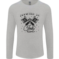 Addicted to Ink Tattoo Artist Mens Long Sleeve T-Shirt Sports Grey