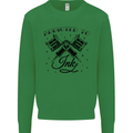 Addicted to Ink Tattoo Artist Mens Sweatshirt Jumper Irish Green