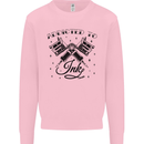 Addicted to Ink Tattoo Artist Mens Sweatshirt Jumper Light Pink