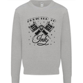 Addicted to Ink Tattoo Artist Mens Sweatshirt Jumper Sports Grey