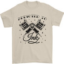 Addicted to Ink Tattoo Artist Mens T-Shirt 100% Cotton Sand
