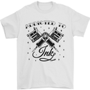 Addicted to Ink Tattoo Artist Mens T-Shirt 100% Cotton White