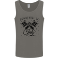 Addicted to Ink Tattoo Artist Mens Vest Tank Top Charcoal