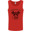 Addicted to Ink Tattoo Artist Mens Vest Tank Top Red