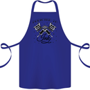 Addicted to Ink Tattoo Artist Tats Cotton Apron 100% Organic Royal Blue