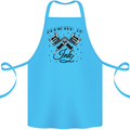 Addicted to Ink Tattoo Artist Tats Cotton Apron 100% Organic Turquoise