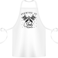 Addicted to Ink Tattoo Artist Tats Cotton Apron 100% Organic White