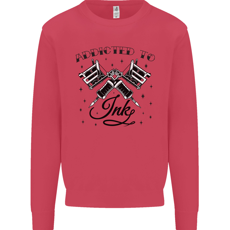 Addicted to Ink Tattoo Artist Tats Kids Sweatshirt Jumper Heliconia