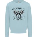 Addicted to Ink Tattoo Artist Tats Kids Sweatshirt Jumper Light Blue