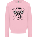 Addicted to Ink Tattoo Artist Tats Kids Sweatshirt Jumper Light Pink