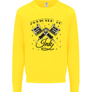 Addicted to Ink Tattoo Artist Tats Kids Sweatshirt Jumper Yellow