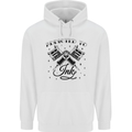 Addicted to Ink Tattoo Artist Tats Mens 80% Cotton Hoodie White