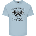Addicted to Ink Tattoo Artist Tats Mens Cotton T-Shirt Tee Top Light Blue