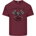 Addicted to Ink Tattoo Artist Tats Mens Cotton T-Shirt Tee Top Maroon