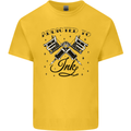 Addicted to Ink Tattoo Artist Tats Mens Cotton T-Shirt Tee Top Yellow
