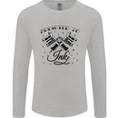 Addicted to Ink Tattoo Artist Tats Mens Long Sleeve T-Shirt Sports Grey
