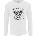 Addicted to Ink Tattoo Artist Tats Mens Long Sleeve T-Shirt White
