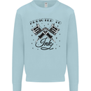 Addicted to Ink Tattoo Artist Tats Mens Sweatshirt Jumper Light Blue