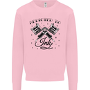 Addicted to Ink Tattoo Artist Tats Mens Sweatshirt Jumper Light Pink