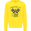 Addicted to Ink Tattoo Artist Tats Mens Sweatshirt Jumper Yellow