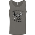 Addicted to Ink Tattoo Artist Tats Mens Vest Tank Top Charcoal