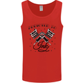 Addicted to Ink Tattoo Artist Tats Mens Vest Tank Top Red