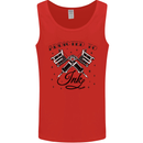 Addicted to Ink Tattoo Artist Tats Mens Vest Tank Top Red